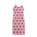 Pink Pig Nose Pattern Print Jersey Midi Cami Dress