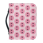 Pink Pig Nose Pattern Print Leather Bible Cover