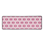 Pink Pig Nose Pattern Print Long Kitchen Mat