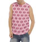 Pink Pig Nose Pattern Print Men's Fitness Tank Top