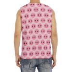 Pink Pig Nose Pattern Print Men's Fitness Tank Top