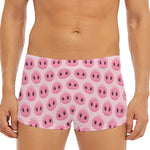 Pink Pig Nose Pattern Print Men's Short Boxer Briefs