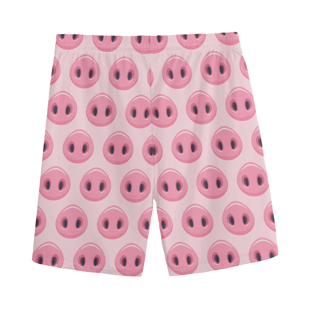 Pink Pig Nose Pattern Print Men's Sports Shorts