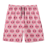 Pink Pig Nose Pattern Print Men's Swim Trunks