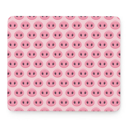 Pink Pig Nose Pattern Print Mouse Pad