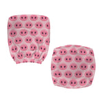 Pink Pig Nose Pattern Print Office Chair Cover