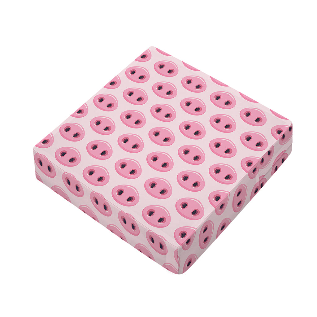 Pink Pig Nose Pattern Print Outdoor Seat Cushion Cover