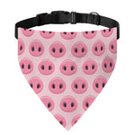 Pink Pig Nose Pattern Print Over The Collar Dog Bandana