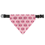 Pink Pig Nose Pattern Print Over The Collar Dog Bandana