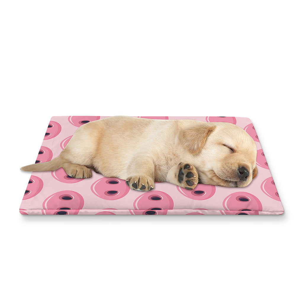Pink Pig Nose Pattern Print Pet Cooling Mat Cover