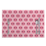 Pink Pig Nose Pattern Print Placemat