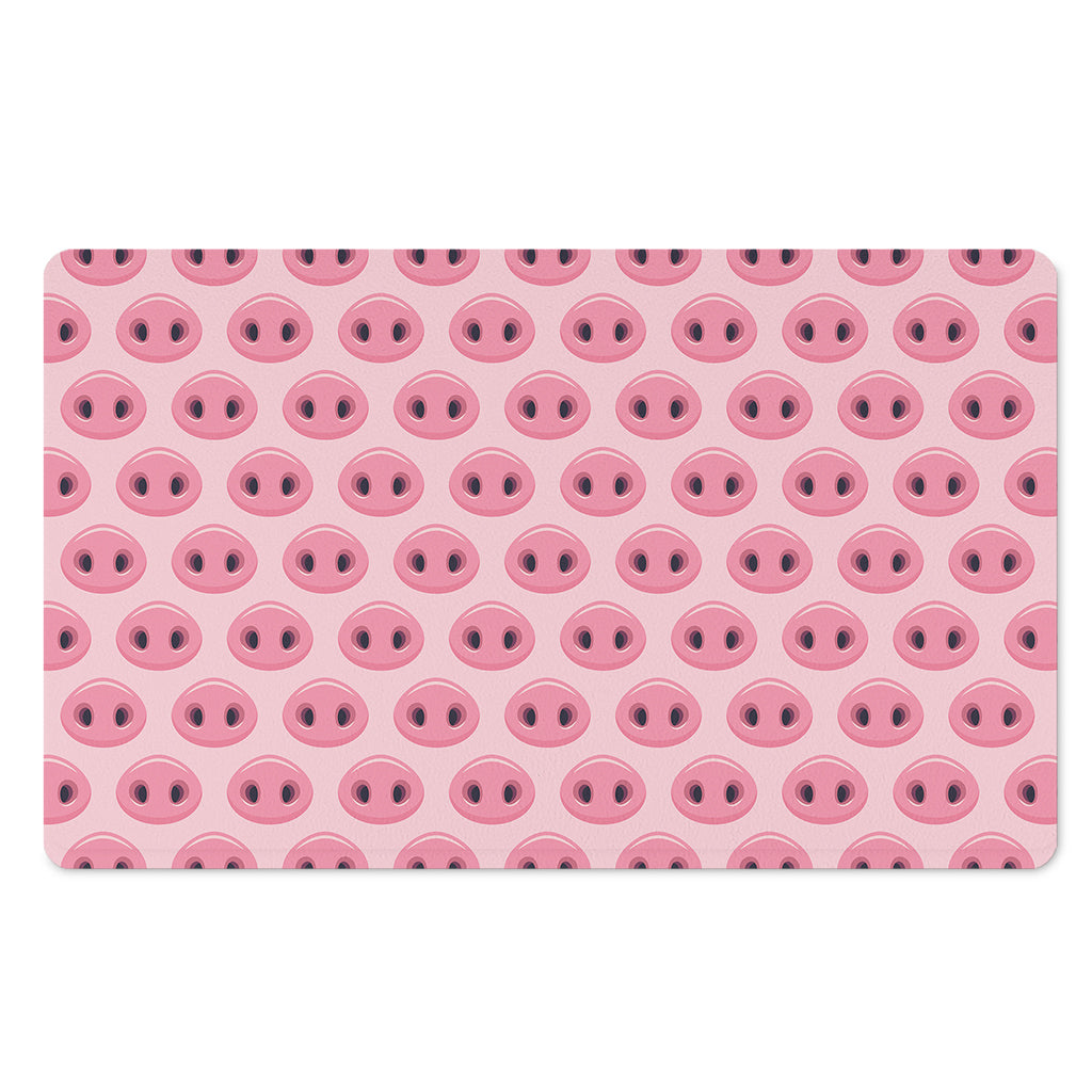 Pink Pig Nose Pattern Print Polyester Doormat