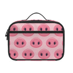 Pink Pig Nose Pattern Print Portable Lunch Bag