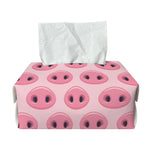 Pink Pig Nose Pattern Print Rectangle Tissue Box Cover