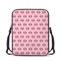 Pink Pig Nose Pattern Print Rectangular Crossbody Bag