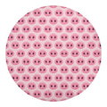 Pink Pig Nose Pattern Print Round Blanket
