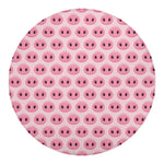 Pink Pig Nose Pattern Print Round Blanket