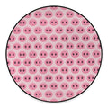 Pink Pig Nose Pattern Print Round Floor Mat