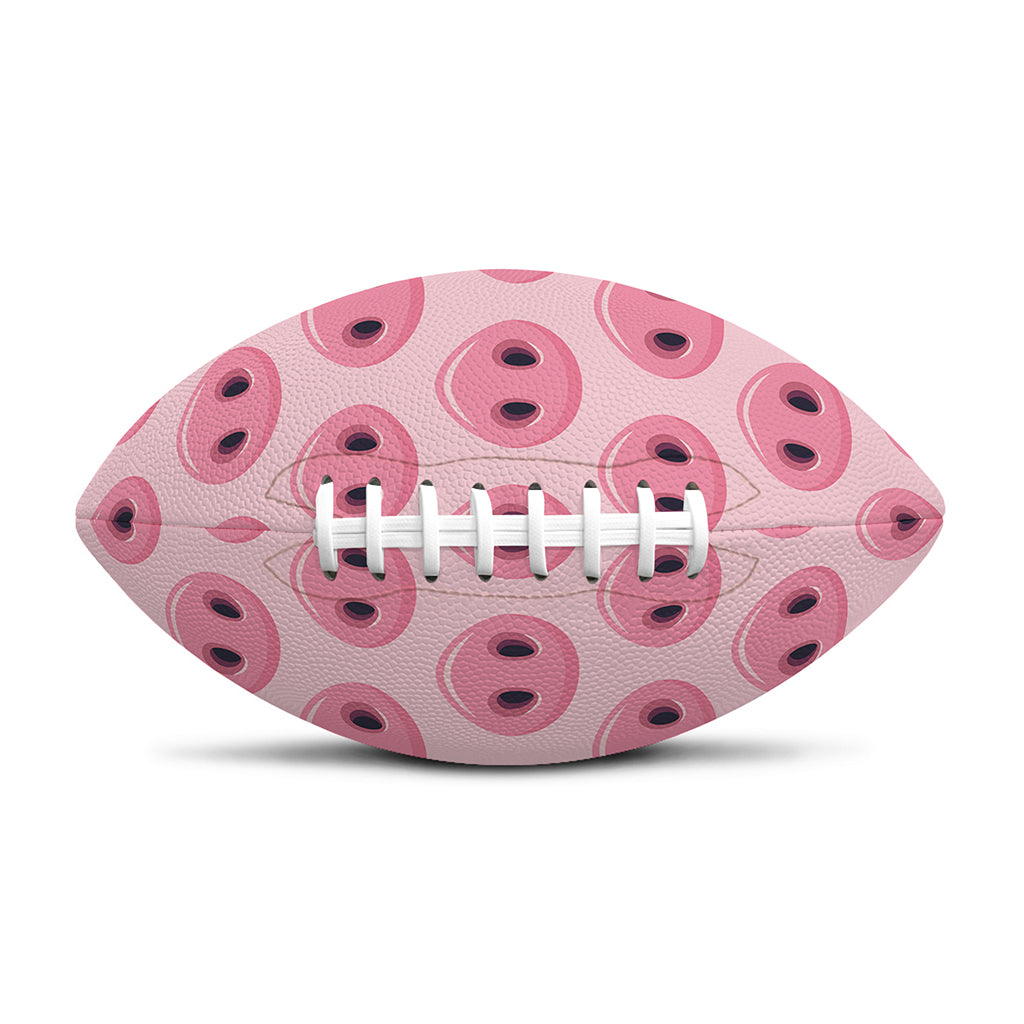 Pink Pig Nose Pattern Print Rugby Ball