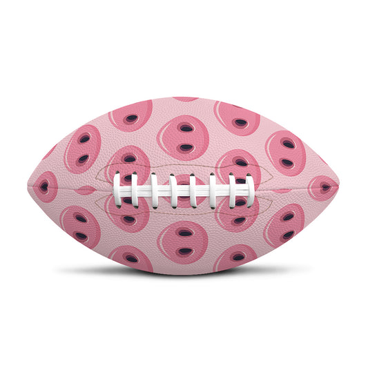Pink Pig Nose Pattern Print Rugby Ball