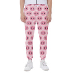 Pink Pig Nose Pattern Print Scuba Joggers