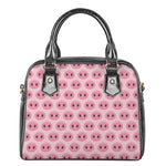 Pink Pig Nose Pattern Print Shoulder Handbag