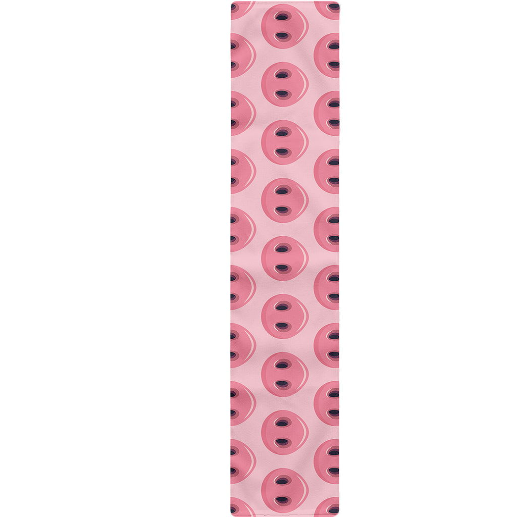 Pink Pig Nose Pattern Print Table Runner