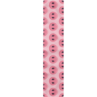 Pink Pig Nose Pattern Print Table Runner