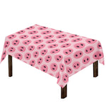 Pink Pig Nose Pattern Print Tablecloth