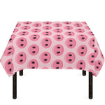 Pink Pig Nose Pattern Print Tablecloth