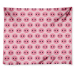 Pink Pig Nose Pattern Print Tapestry
