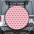 Pink Pig Nose Pattern Print Tire Cover