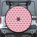 Pink Pig Nose Pattern Print Tire Cover With Camera Hole