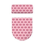 Pink Pig Nose Pattern Print Toilet Lid And Tank Cover Set