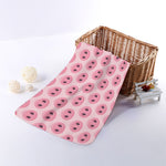 Pink Pig Nose Pattern Print Towel