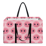 Pink Pig Nose Pattern Print Utility Tote Bag