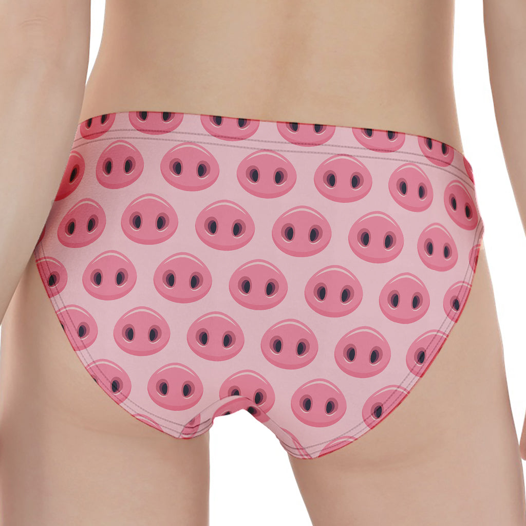 Pink Pig Nose Pattern Print Women's Panties