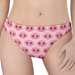 Pink Pig Nose Pattern Print Women's Thong