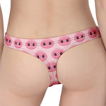 Pink Pig Nose Pattern Print Women's Thong