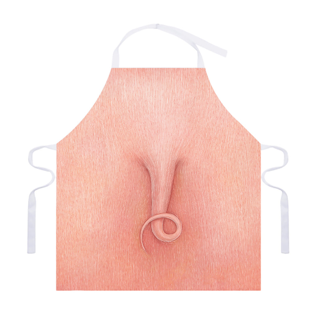 Pink Pig Tail Print Adjustable Apron