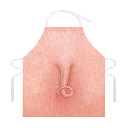 Pink Pig Tail Print Adjustable Apron