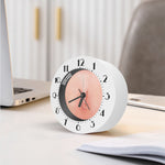 Pink Pig Tail Print Alarm Clock