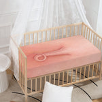 Pink Pig Tail Print Baby Crib Sheet
