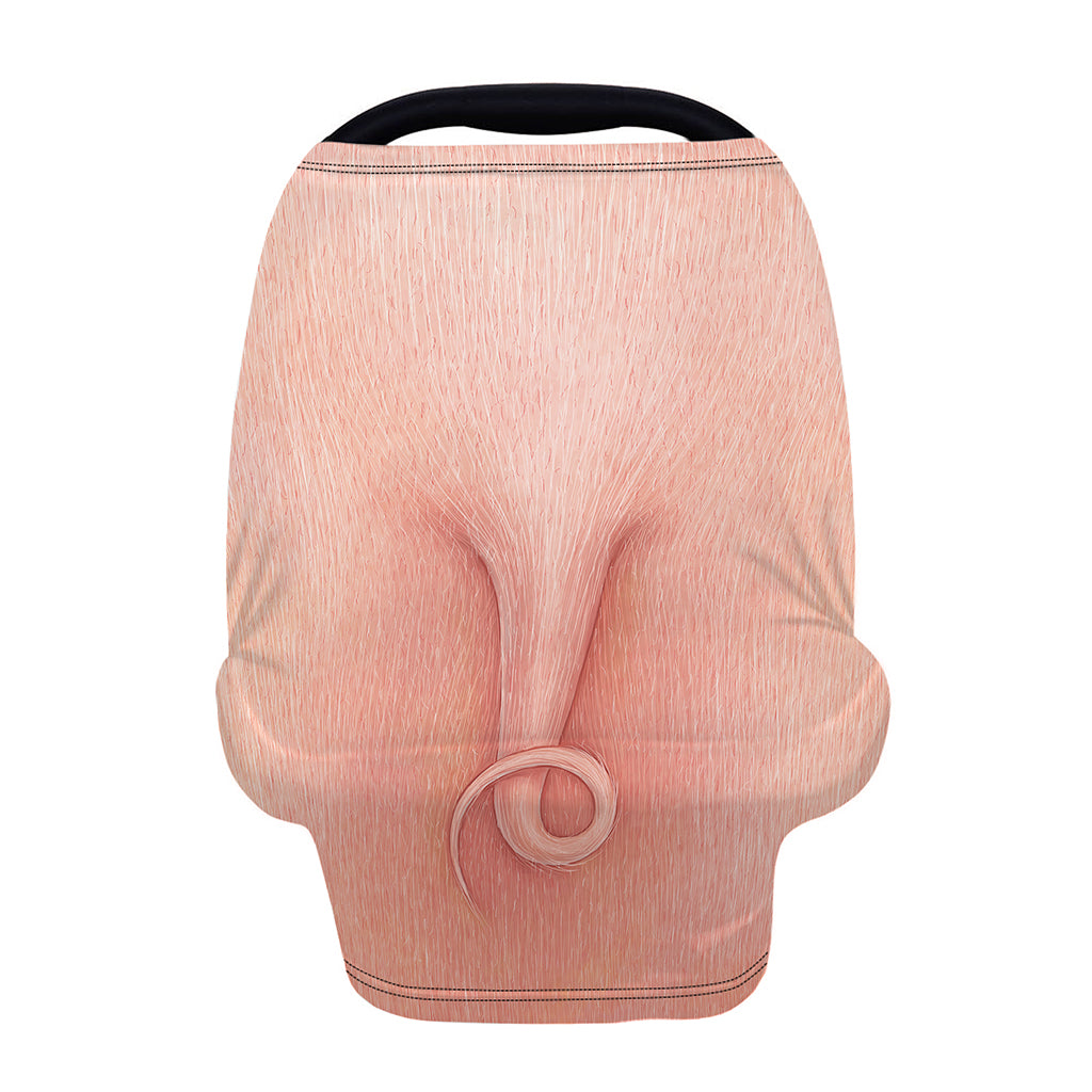 Pink Pig Tail Print Baby Seat Cover