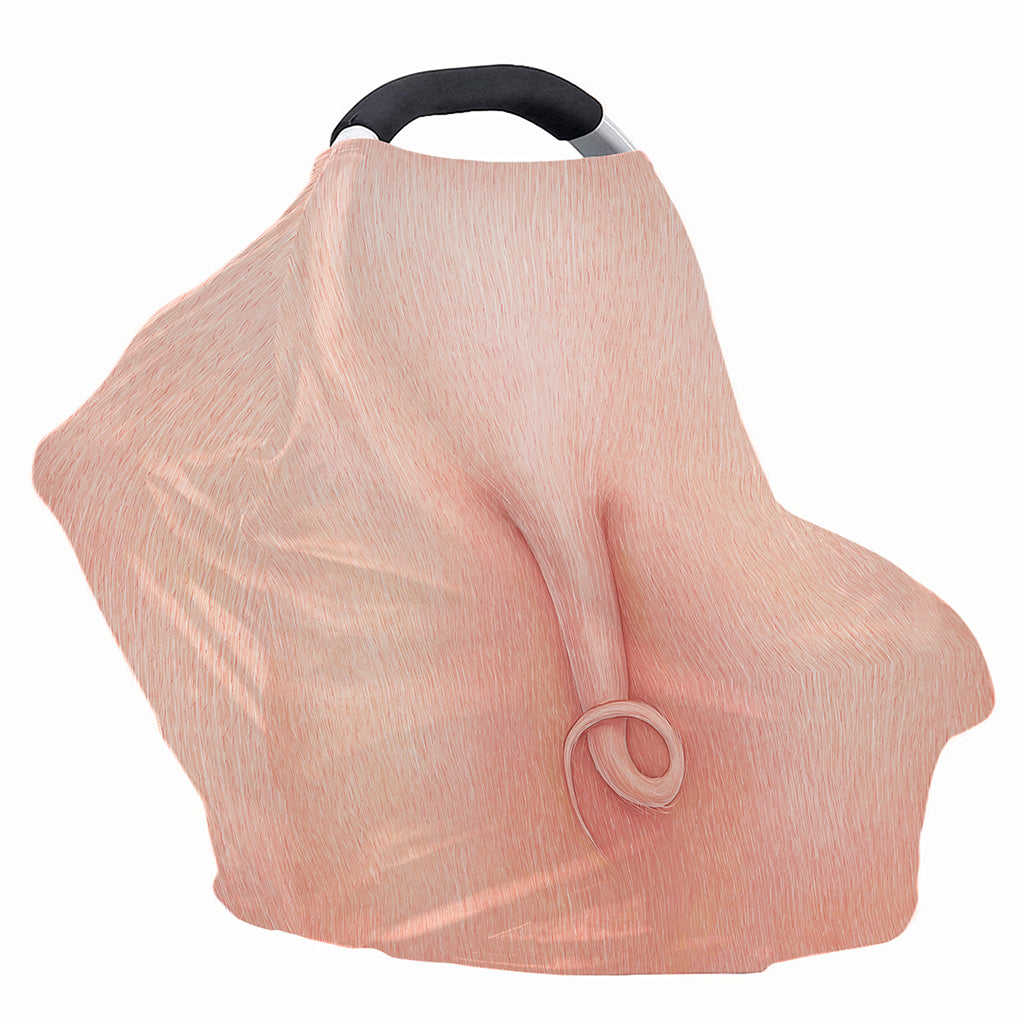 Pink Pig Tail Print Baby Seat Cover