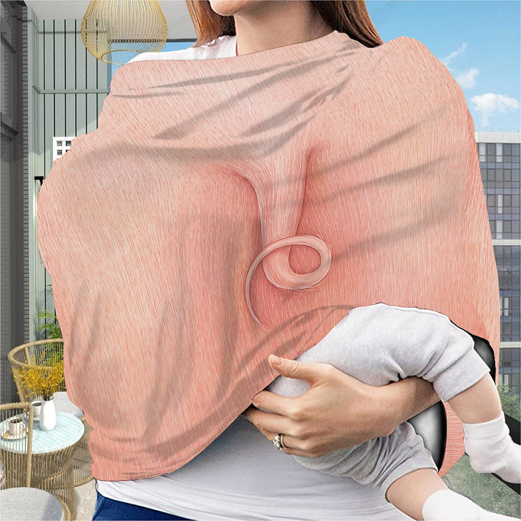 Pink Pig Tail Print Baby Seat Cover