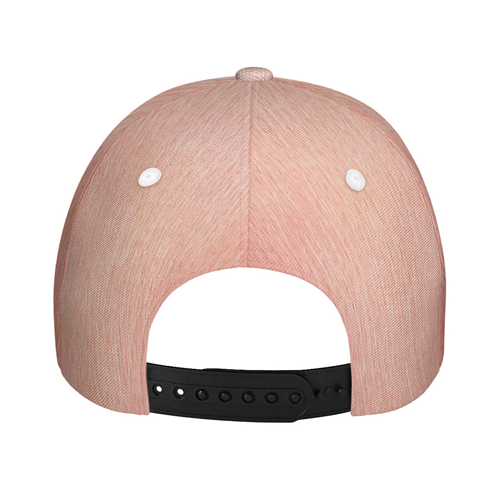 Pink Pig Tail Print Baseball Cap