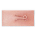 Pink Pig Tail Print Beach Towel