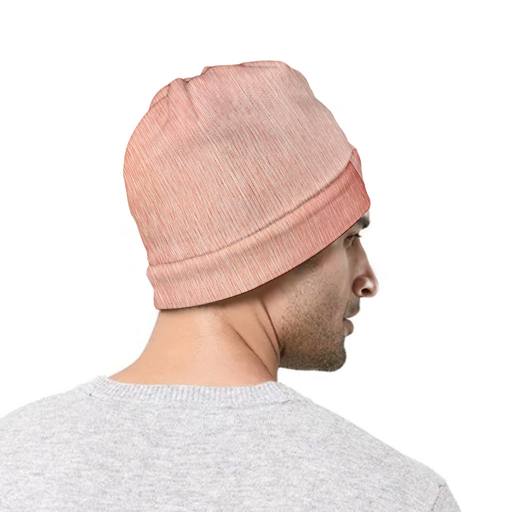 Pink Pig Tail Print Beanie