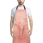 Pink Pig Tail Print Bib Apron With Pocket